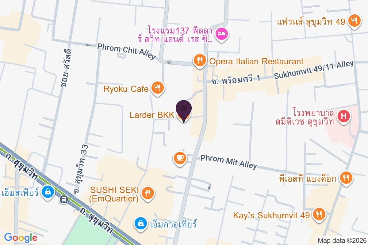 แผนที่ตำแหน่งLarder BKK