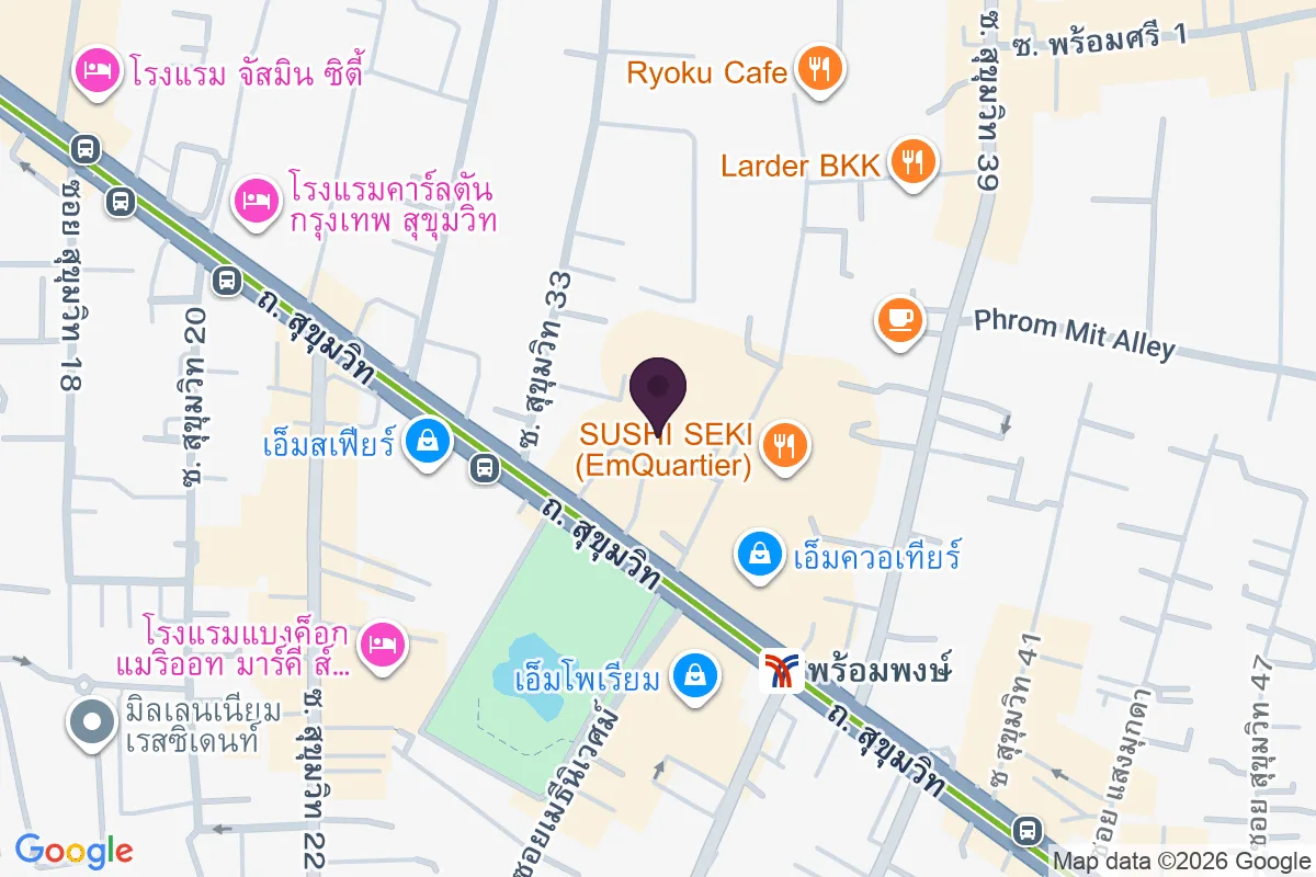 แผนที่ตำแหน่งโคเบะทนเทกิ พร้อมพงษ์