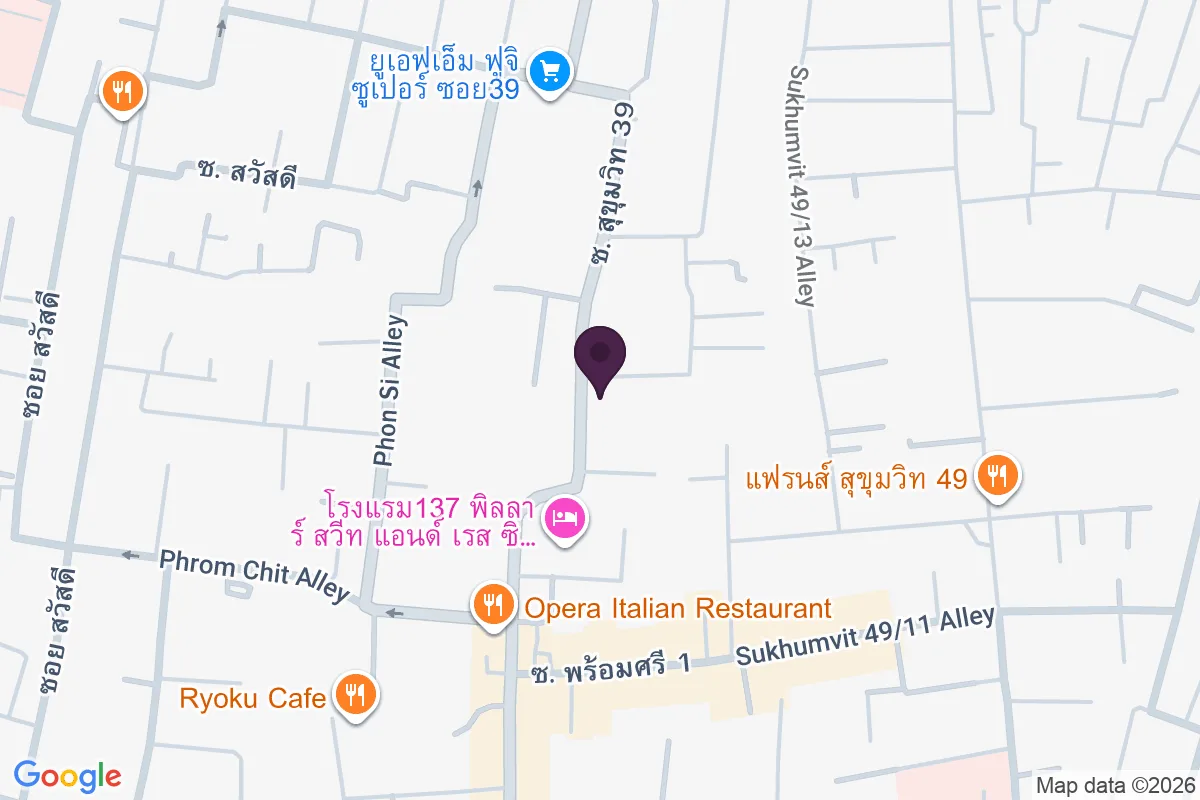แผนที่ตำแหน่งSiamese Thirty Nine