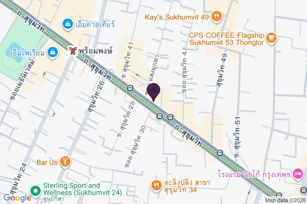 แผนที่ตำแหน่งThe Wine Merchant Sukhumvit