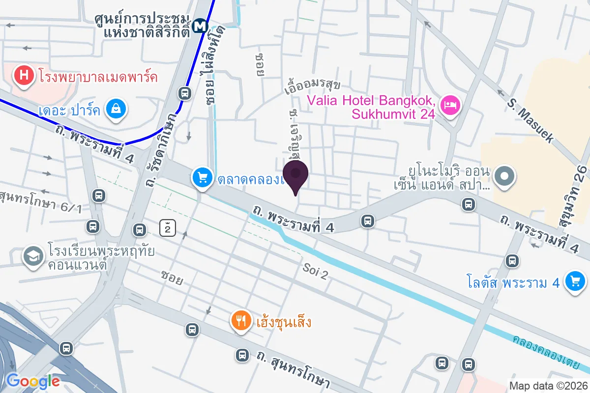 แผนที่เส้นทางเดินจากBTS พร้อมพงษ์ไปLIFE พระราม 4 - อโศก | LIFE Rama 4 - Asoke ย่านพร้อมพงษ์
