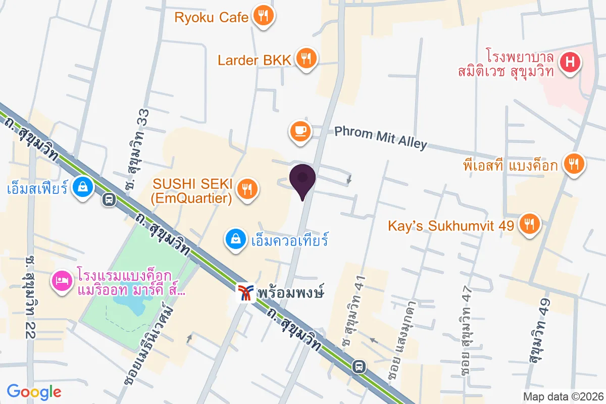 แผนที่ตำแหน่งTHE XXXIX by Sansiri เดอะ เทอร์ทีไนน์ บาย แสนสิริ